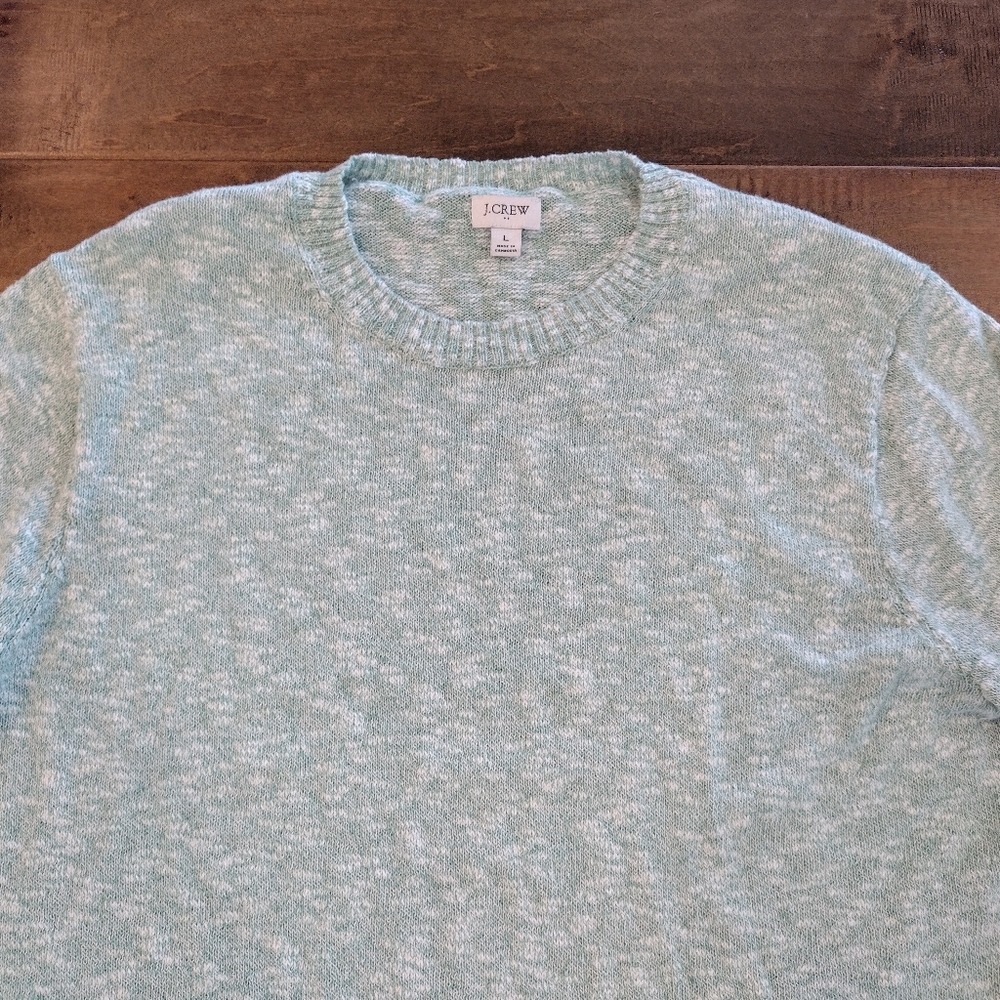 J. CREW Factory Women's green Crewneck Beach Pullover Sweater - L - Picture 6 of 10